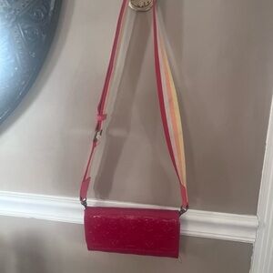 Stylish Red Crossbody Bag - large wallet Louis Vuitton